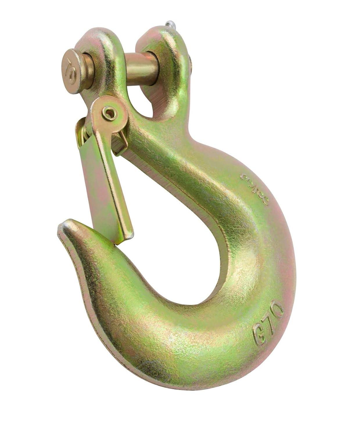 imageMytee Products 10 Pack 38quot Clevis Slip Hook  6600 LBS WLL Heavy Duty Grade 70 Tow Chain Hook for Truck Trailer Tie Down1  Pack