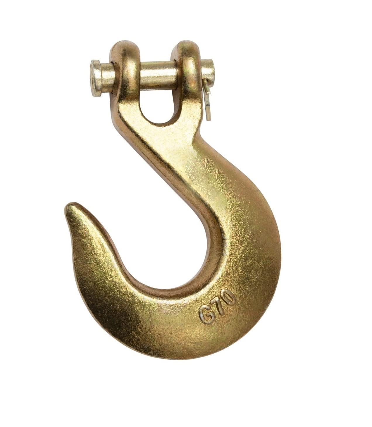 imageMytee Products 10 Pack 38quot Clevis Slip Hook  6600 LBS WLL Heavy Duty Grade 70 Tow Chain Hook for Truck Trailer Tie Down10  Pack