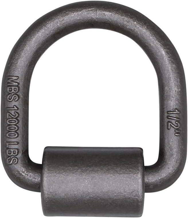imageMytee Products 12 Pack 12quot Heavy Duty WeldOn Forged D Ring 12000 Lbs4  Pack