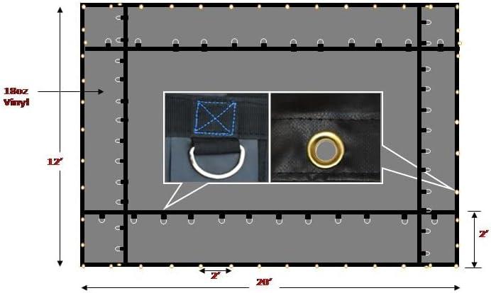 imageMytee Products 12x20 Heavy Duty Smoke Tarp for Flatbed Truck  18 Ounce Vinyl  Load Covering Tarp Protects Your Cargo from Exhaust Smoke ampamp Dirt  Water Resistant1  Pack