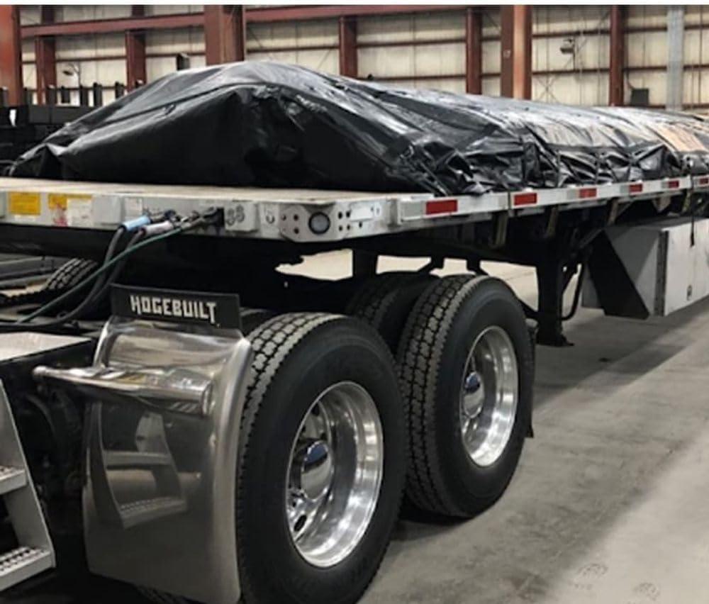 imageMytee Products 12x20 Heavy Duty Smoke Tarp for Flatbed Truck  18 Ounce Vinyl  Load Covering Tarp Protects Your Cargo from Exhaust Smoke ampamp Dirt  Water Resistant2  Pack