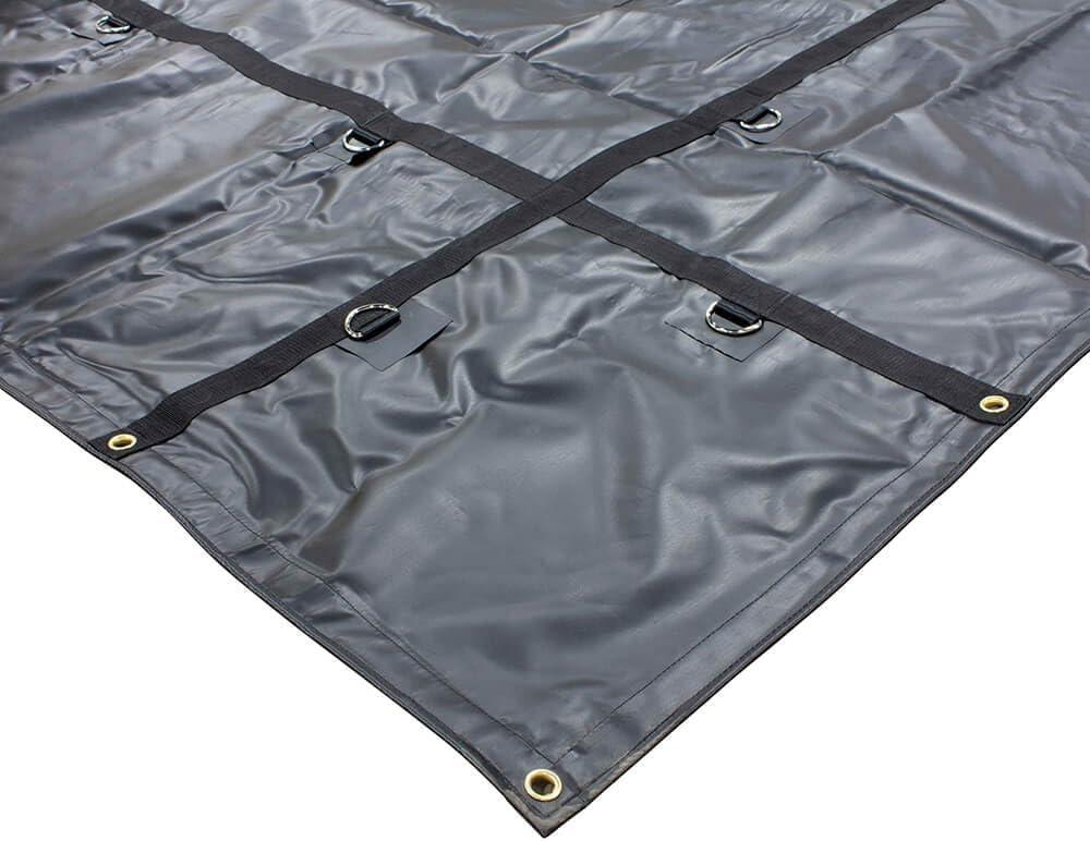 imageMytee Products 12x20 Heavy Duty Smoke Tarp for Flatbed Truck  18 Ounce Vinyl  Load Covering Tarp Protects Your Cargo from Exhaust Smoke ampamp Dirt  Water Resistant2  Pack