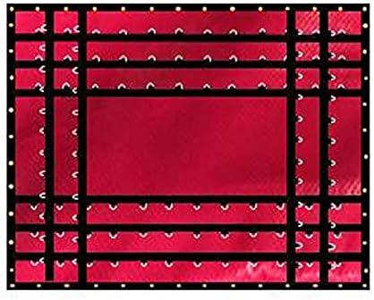 imageMytee Products 16 x 18 Flatbed Truck 18 Oz Steel Tarp with 4 FT Drop ampamp Flap  Black Heavy Duty Vinyl Waterproof Tarp for Trailers to Protect Cargo from Wind Rain Snow and SunRed