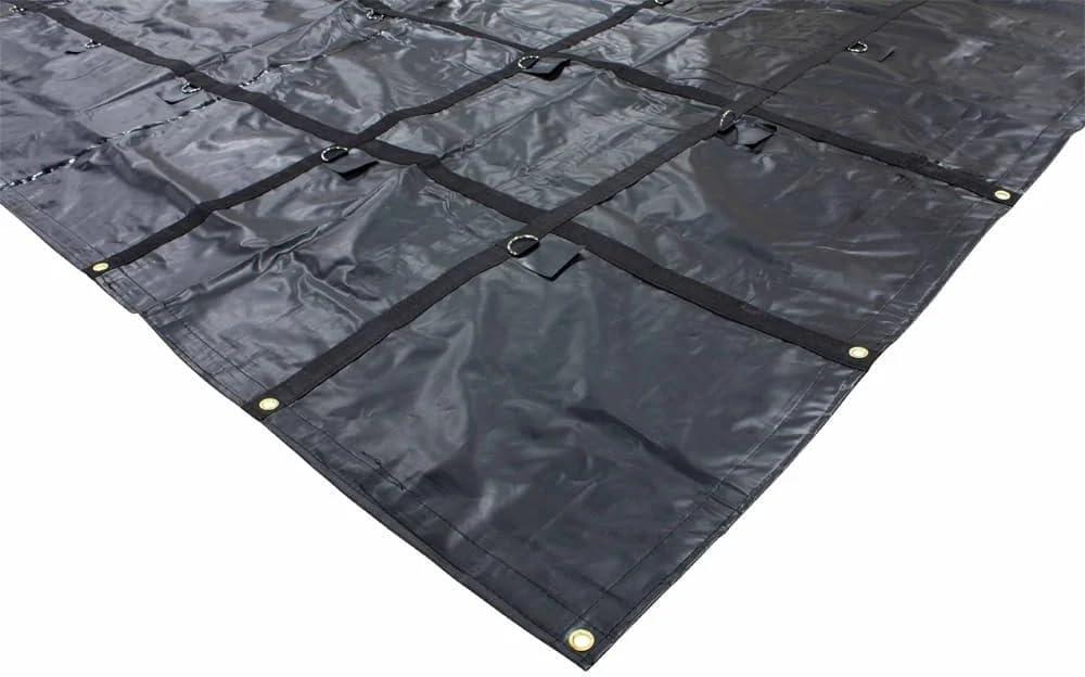 imageMytee Products 16 x 24 Flatbed Truck Tarps Heavy Duty 18oz Steel Tarp  BlackBlack 2 Pack
