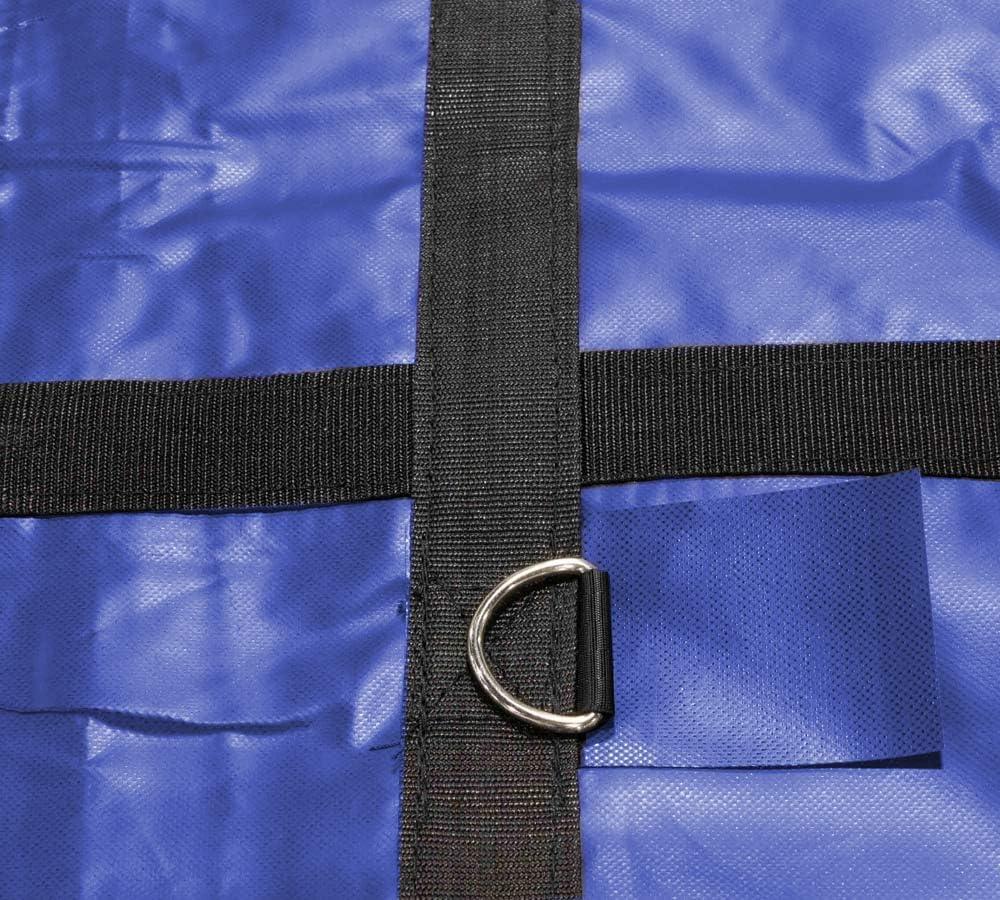 imageMytee Products 16 x 24 Flatbed Truck Tarps Heavy Duty 18oz Steel Tarp  BlackBlue 2 Pack