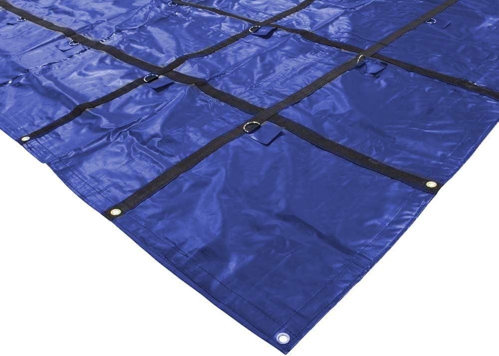 imageMytee Products 16 x 24 Flatbed Truck Tarps Heavy Duty 18oz Steel Tarp  BlackBlue 2 Pack