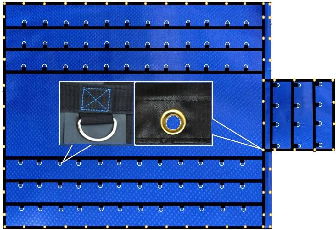 imageMytee Products 16 x 27 Flatbed Truck 14 Oz Superlight Steel Tarp with 4 FT Drop  Black Heavy Duty Vinyl Waterproof Tarp for Trailers to Protect Cargo from Wind Rain Snow and SunBlue