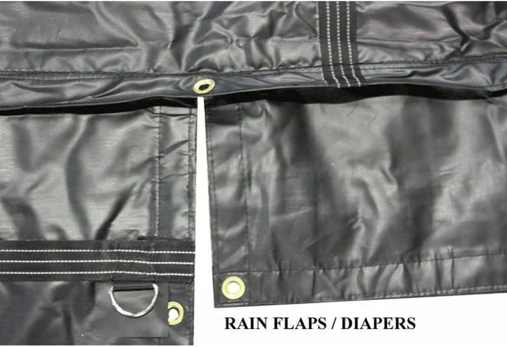 imageMytee Products 16 x 27 Flatbed Truck 14 Oz Superlight Steel Tarp with 4 FT Drop  Black Heavy Duty Vinyl Waterproof Tarp for Trailers to Protect Cargo from Wind Rain Snow and SunRed