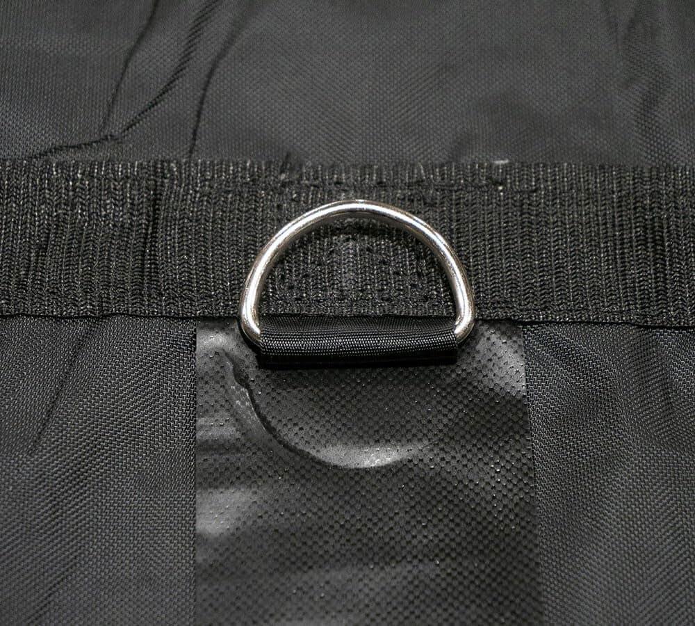 imageMytee Products 16 x 27 Flatbed Truck 14 Oz Superlight Steel Tarp with 4 FT Drop  Black Heavy Duty Vinyl Waterproof Tarp for Trailers to Protect Cargo from Wind Rain Snow and SunBlack