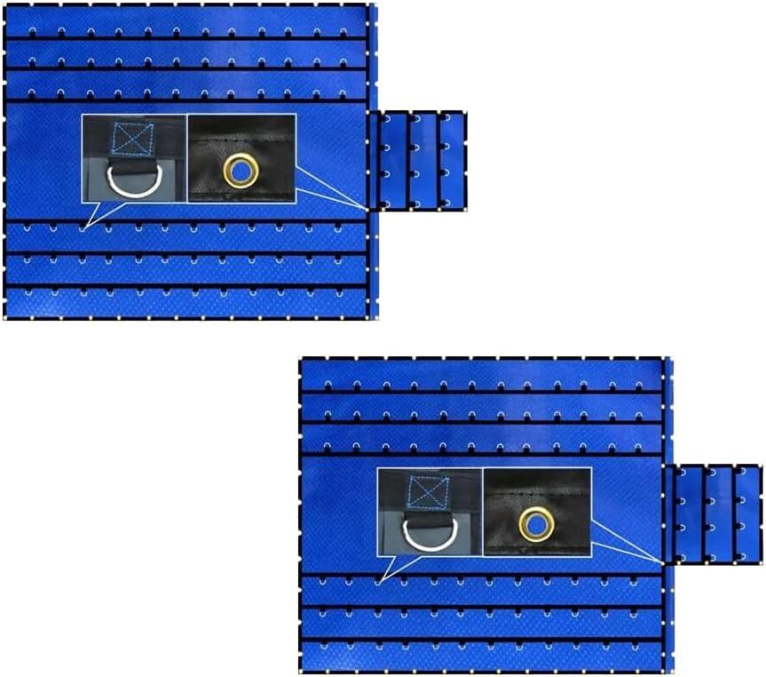 imageMytee Products 16 x 27 Flatbed Truck 14 Oz Superlight Steel Tarp with 4 FT Drop  Black Heavy Duty Vinyl Waterproof Tarp for Trailers to Protect Cargo from Wind Rain Snow and SunBlue