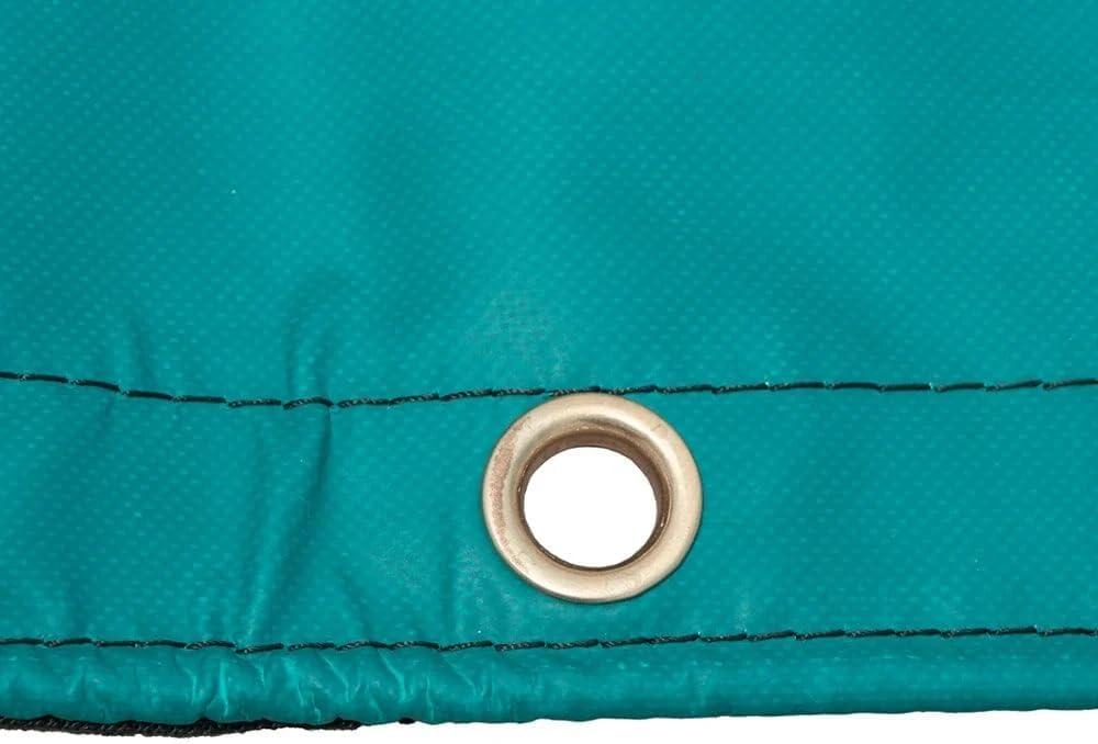 imageMytee Products 16 x 27 Flatbed Truck 18 Oz Steel Tarp with 4 FT Drop ampamp Flap  Black Heavy Duty Vinyl Waterproof Tarp for Trailers to Protect Cargo from Wind Rain Snow and SunGreen