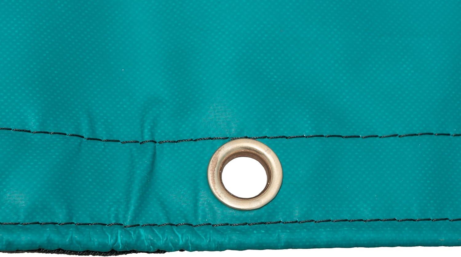 imageMytee Products 16 x 27 Flatbed Truck 18 Oz Steel Tarp with 4 FT Drop ampamp Flap  Black Heavy Duty Vinyl Waterproof Tarp for Trailers to Protect Cargo from Wind Rain Snow and SunGreen