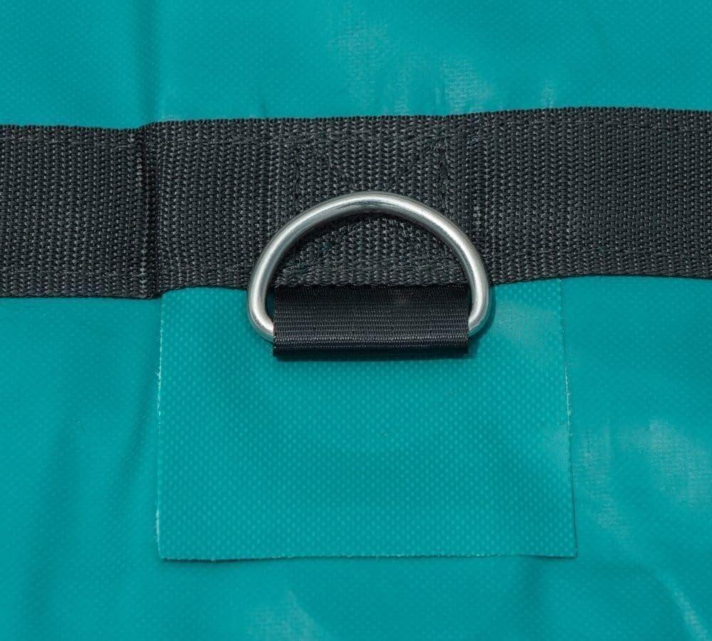 imageMytee Products 16 x 27 Flatbed Truck 18 Oz Steel Tarp with 4 FT Drop ampamp Flap  Black Heavy Duty Vinyl Waterproof Tarp for Trailers to Protect Cargo from Wind Rain Snow and SunGreen