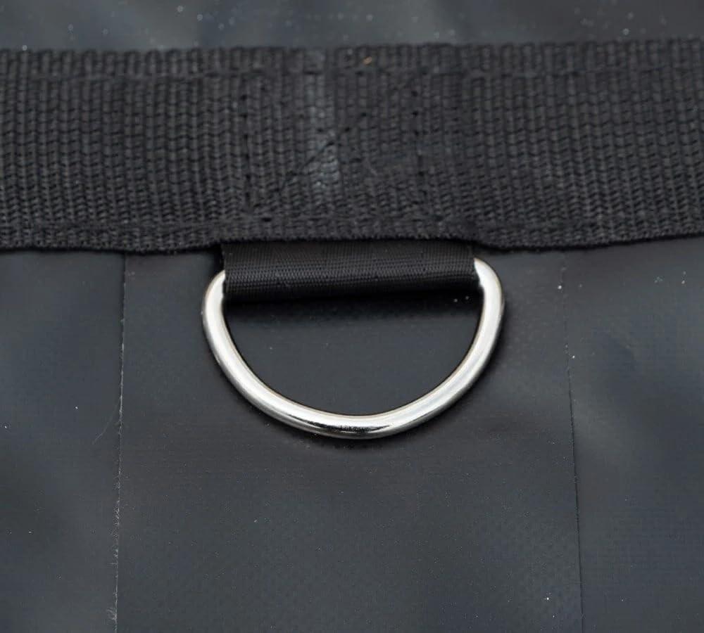 imageMytee Products 16 x 27 Flatbed Truck 18 Oz Steel Tarp with 4 FT Drop ampamp Flap  Black Heavy Duty Vinyl Waterproof Tarp for Trailers to Protect Cargo from Wind Rain Snow and SunBlack