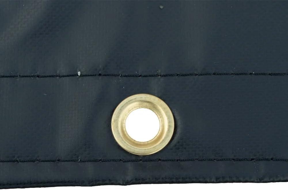 imageMytee Products 16 x 27 Flatbed Truck 18 Oz Steel Tarp with 4 FT Drop ampamp Flap  Black Heavy Duty Vinyl Waterproof Tarp for Trailers to Protect Cargo from Wind Rain Snow and SunBlack