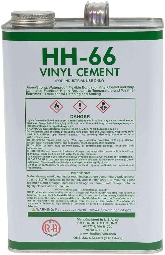 imageMytee Products 18oz Blue Tarp Vinyl Repair Kit HH66 HH66 PVC Cement with Brush 32 Ounce Made in USABlack