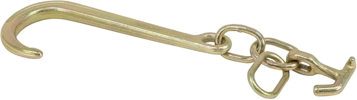 imageMytee Products 2 Pack 15quot Inch J Hook Heavy Duty Grade G70 Tow Axle Strap Wrecker Roll Back Clevis 54002  Pack