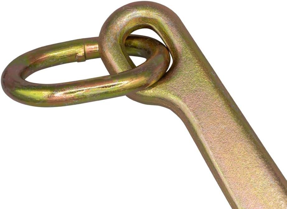 imageMytee Products 2 Pack 15quot Inch J Hook Heavy Duty Grade G70 Tow Axle Strap Wrecker Roll Back Clevis 54004  Pack