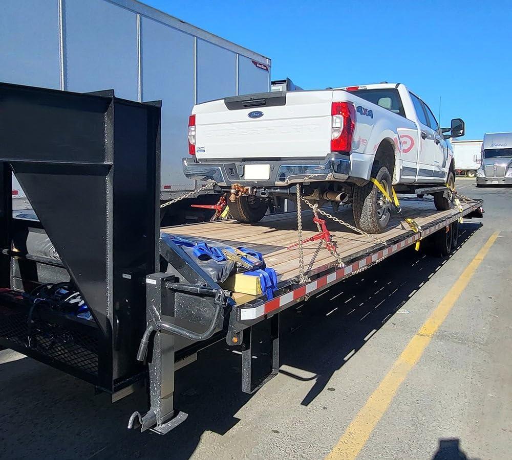 imageMytee Products 2 Pack 38quot x 16 Grade 70 Transport Binder Chain  Made in USA with G70 Grab Hooks  Tow Transport Binder Chain  6600 Lbs WLL38 x 20