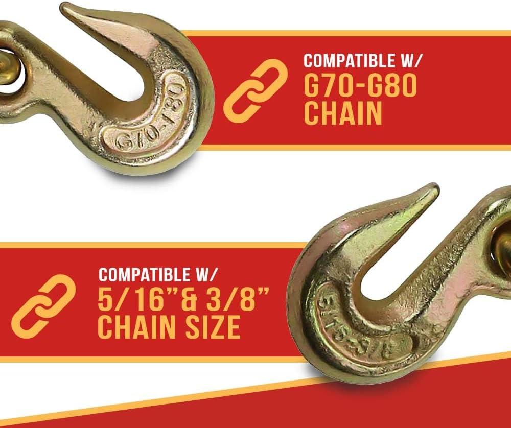 imageMytee Products 2 Pack 51638 Peerless QuikBinder Tow Chain Ratchet Binder H51250658 Axle8  Pack