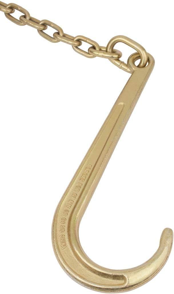 imageMytee Products 2 Pack 516quot x6 Leg G70 15quot Long Shank J Hook Tow Chain wRTJ Cluster Hook ampamp Grab Hook  4700 lbs WLL Heavy Duty Transport Truck Chain for Car Wrecker Recovery  Towing Equipment4  Pack