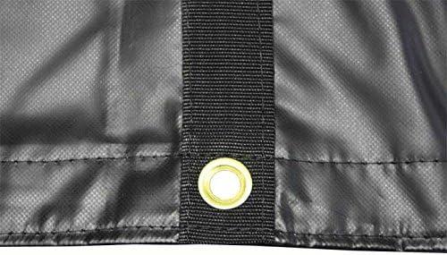 imageMytee Products 2 Pack Super Light Steel Tarp 16 x 27 for Flatbed ampamp Semi Trucks  Made of Light Weight 14oz Vinyl  Waterproof Tarp Comes with 2 Row of DRingsBlack