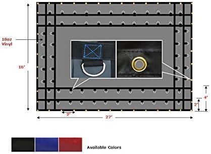 imageMytee Products 2 Pack Super Light Steel Tarp 16 x 27 for Flatbed ampamp Semi Trucks  Made of Light Weight 14oz Vinyl  Waterproof Tarp Comes with 2 Row of DRingsRed