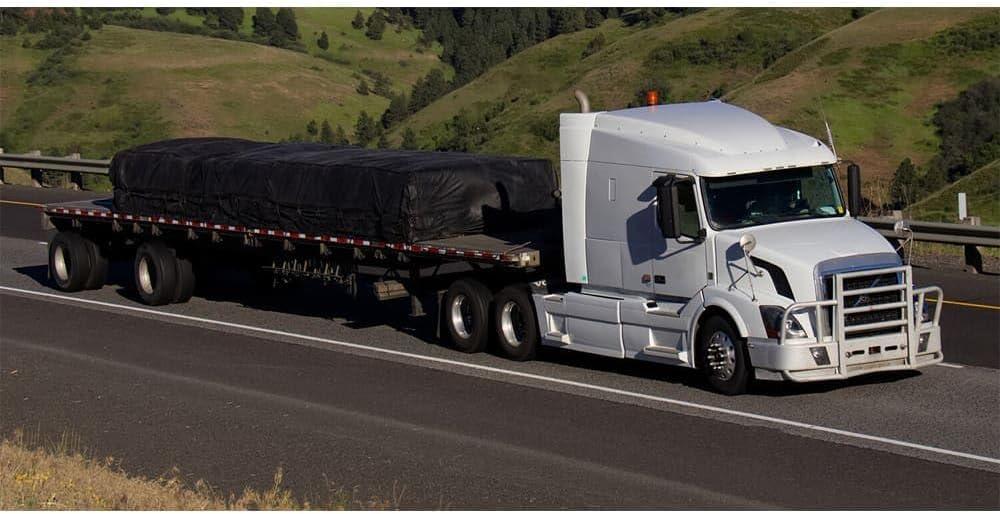 imageMytee Products 2 Pack Super Light Steel Tarp 16 x 27 for Flatbed ampamp Semi Trucks  Made of Light Weight 14oz Vinyl  Waterproof Tarp Comes with 2 Row of DRingsBlack
