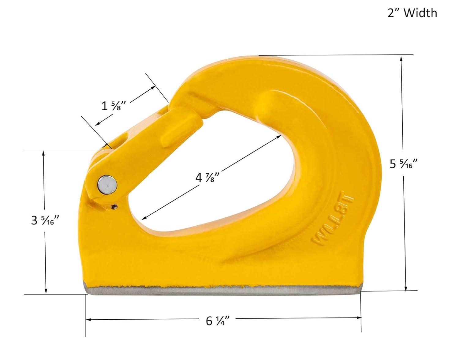imageMytee Products 2 Ton Weld on Anchor Hook G80 Wrecker Crane Tractor Rigging Lifting 4400 Lbs Load Limit 2 Pack1  Pack