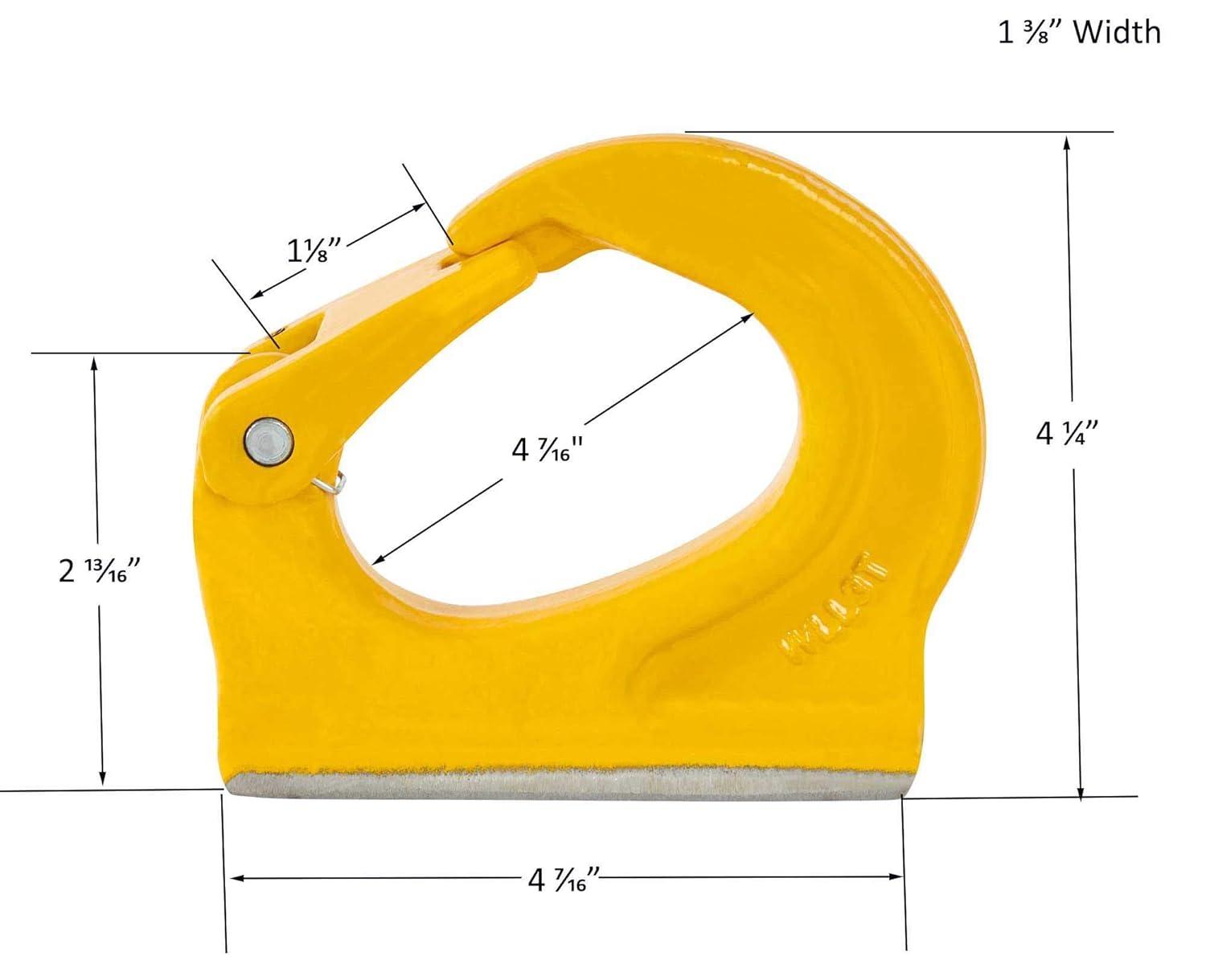 imageMytee Products 2 Ton Weld on Anchor Hook G80 Wrecker Crane Tractor Rigging Lifting 4400 Lbs Load Limit 2 Pack1  Pack