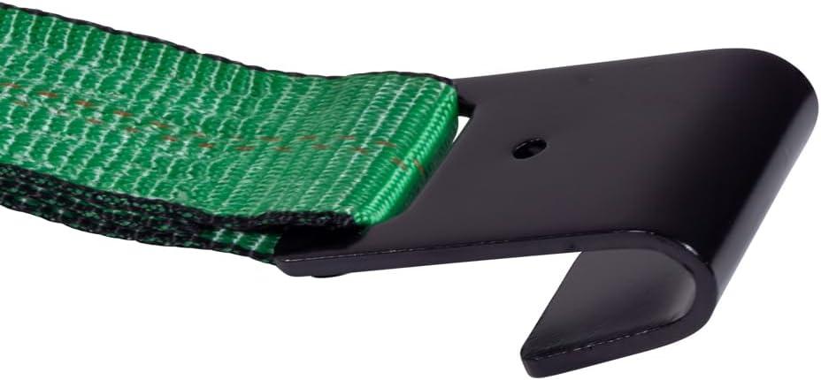 imageMytee Products 2 inch x 27 Heavy Duty TieDown Ratchet Straps wFlat Hook  10000 lbs Breaking Strength  Wide Handle Flat Hook Ratchet Straps for Cargo Flatbed Trailers Pickup TrucksGreen