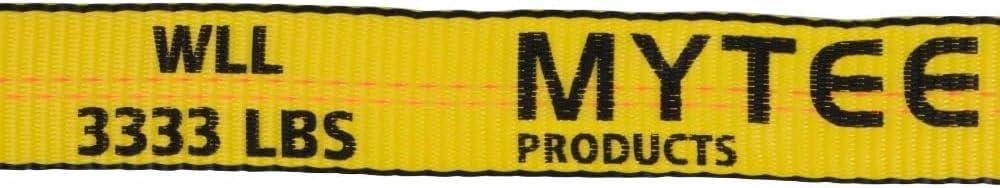 imageMytee Products 4 Pack 2quot x30 Orange Ratchet Strap with Chain Anchor  4000 Lbs WLL High Abrasion Heavy Duty Tie Down Cargo Truck Straps with Chan Anchor for Flatbed Truck Trailers PickupYellow