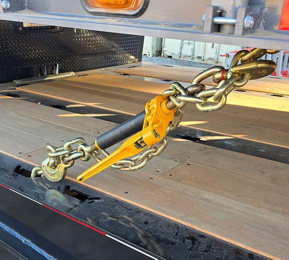 imageMytee Products 4 Pack 38quot x 20 Grade 70 Chain 3812 Peerless QuikBinder Kit H51250658 Ratchet Load Binder WLL 120002  Pack