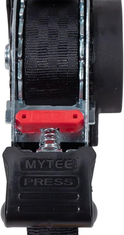 imageMytee Products 4 Pack Orange Auto Retract NORATCHETING Ratchet Straps  1quot x 12 Retractable Ratchet Straps with Zinc Coated S Hook Tiedowns for Motorcycles ATVs Bikes Trailer TieDownBlack