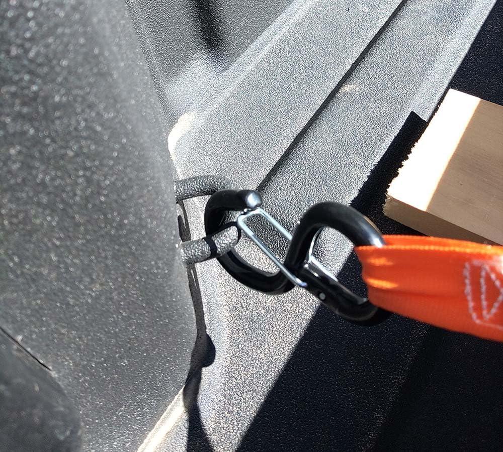 imageMytee Products 4 Pack Orange Auto Retract NORATCHETING Ratchet Straps  1quot x 12 Retractable Ratchet Straps with Zinc Coated S Hook Tiedowns for Motorcycles ATVs Bikes Trailer TieDownOrange