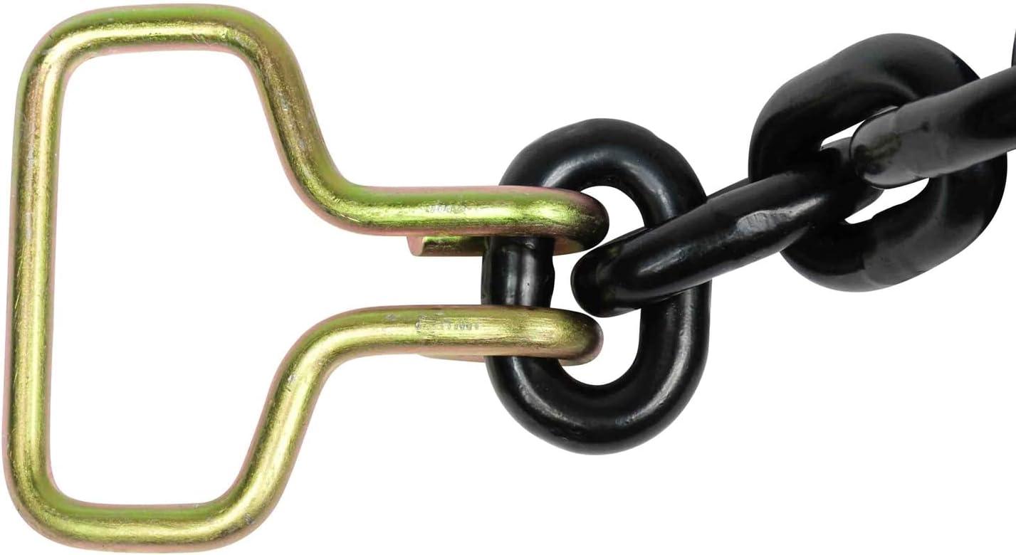 imageMytee Products 4 Pcs G70 516quot Chain ampamp Easy Binder Kit  2 516quot38quot Easy Ratcheting Chain Load Binder ampamp 2 516quot x 20 G70 Transport Chain wGrab Hooks  4700 lbs WLL for Truck Trailer Tie DownKit 8 Pcs