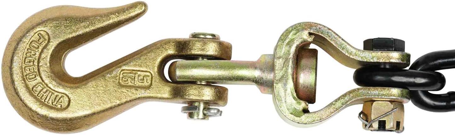imageMytee Products 4 Pcs G70 516quot Chain ampamp Easy Binder Kit  2 516quot38quot Easy Ratcheting Chain Load Binder ampamp 2 516quot x 20 G70 Transport Chain wGrab Hooks  4700 lbs WLL for Truck Trailer Tie DownKit 4 Pcs