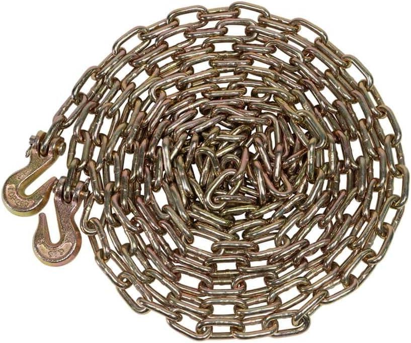 imageMytee Products 4 Pcs G70 516quot Chain ampamp Easy Binder Kit  2 516quot38quot Easy Ratcheting Chain Load Binder ampamp 2 516quot x 20 G70 Transport Chain wGrab Hooks  4700 lbs WLL for Truck Trailer Tie DownKit 8 Pcs