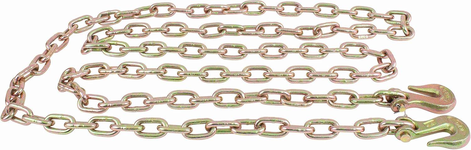 imageMytee Products 516quot Grade 70 Chain and Binder Kit  Includes 4 516quot  38quot Ratchet Load Binder ampamp 4 516quot x 20 G70 Transport Chain wGrab Hooks  4700 lbs WLL for Flatbed Truck Trailer Tie Down2  Pack