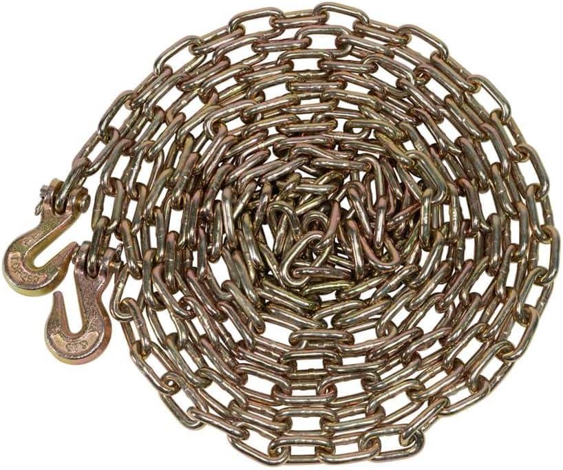 imageMytee Products 516quot Grade 70 Chain and Binder Kit  Includes 4 516quot  38quot Ratchet Load Binder ampamp 4 516quot x 20 G70 Transport Chain wGrab Hooks  4700 lbs WLL for Flatbed Truck Trailer Tie Down4  Pack