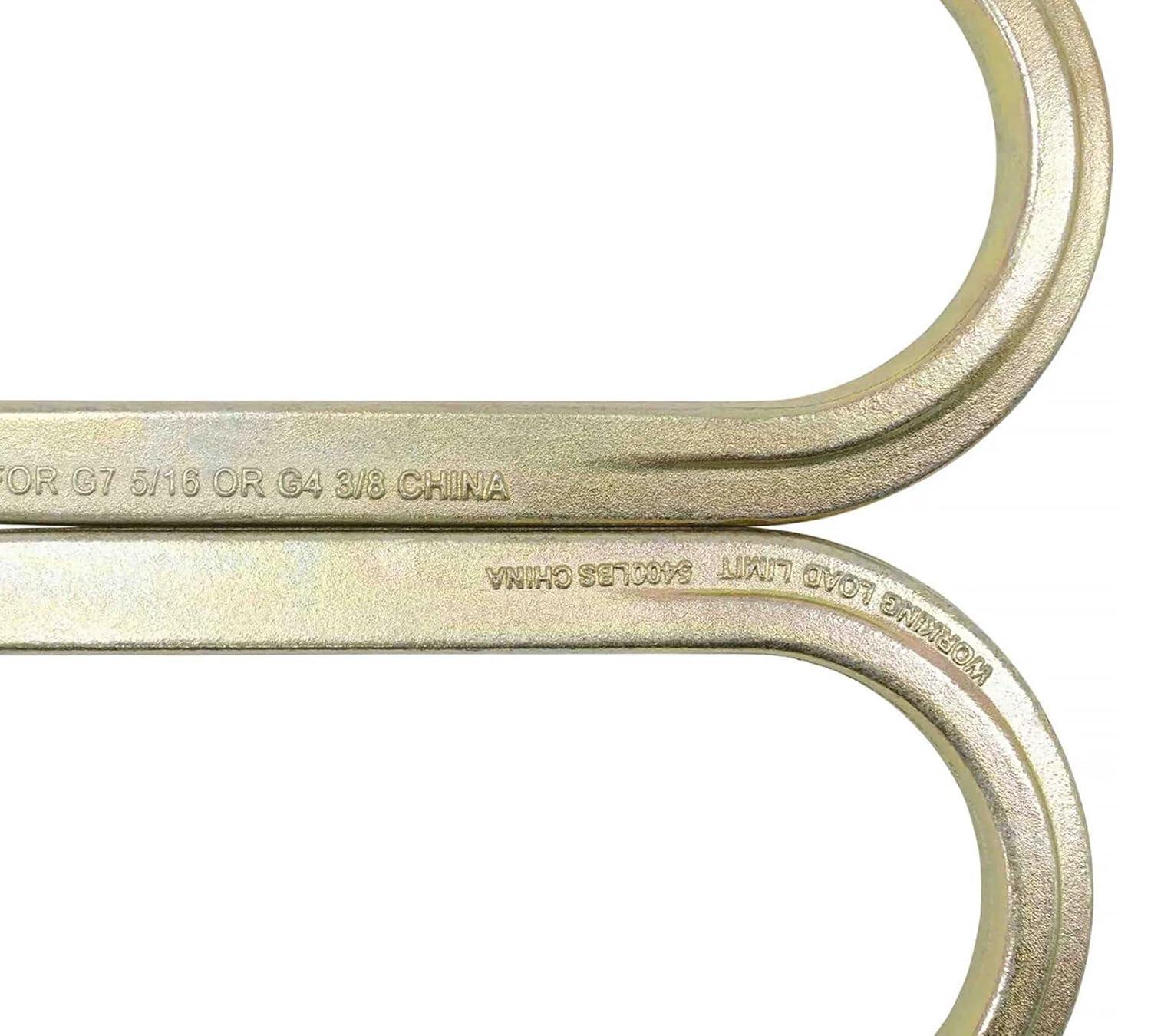 imageMytee Products 516quotx2 Leg Grade 70 VChain Bridle Tow w 15quot Large Shank J Hook TJ Hook ampamp Grab Hooks for Towing  4700 LBS WLL Tow Truck Chain Accessories for Flatbed Trailer Wrecker Recovery2  Pack