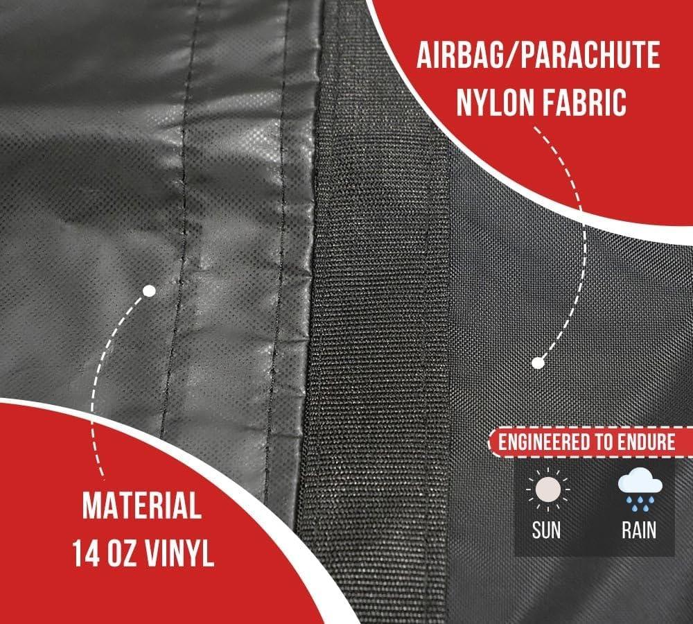 imageMytee Products AirbagParachute Fabric Black Ultra Light Lumber Tarp 20 x 27 6 Drop  14 Oz Vinyl Lumber Tarps for Flatbed Truck ampamp Trailer20 x 27 6 Drop