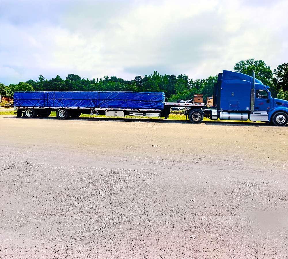 imageMytee Products AirbagParachute Fabric Black Ultra Light Lumber Tarp 20 x 27 6 Drop  14 Oz Vinyl Lumber Tarps for Flatbed Truck ampamp Trailer20 x 27 6 Drop