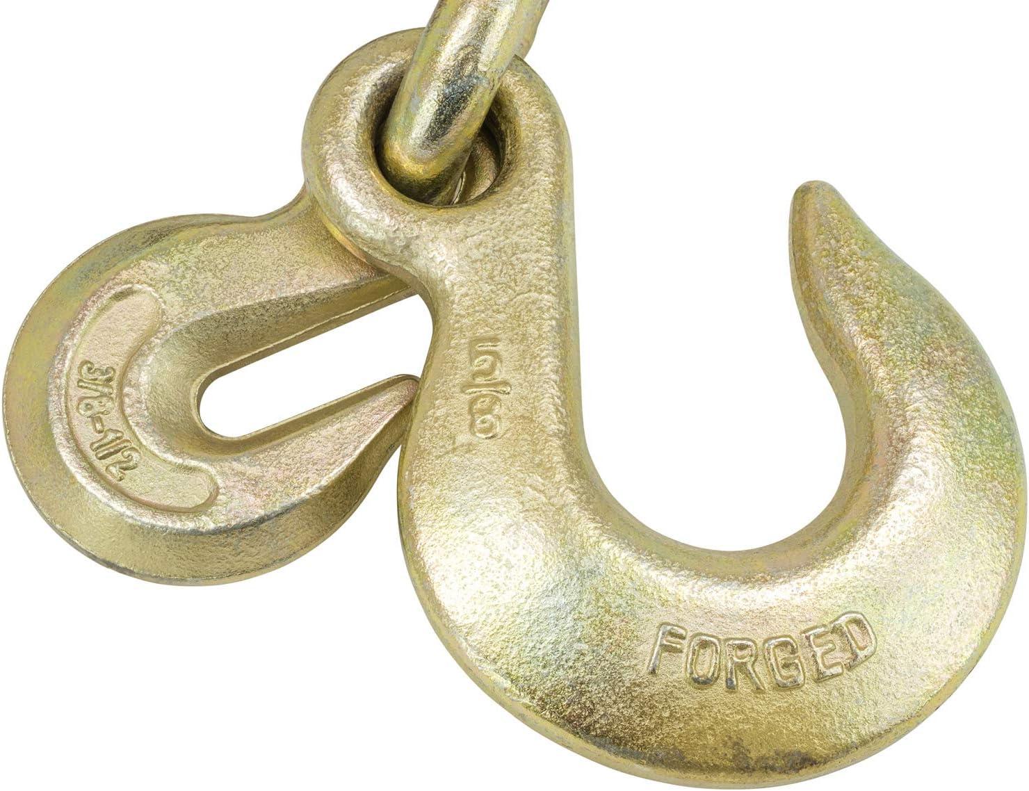 imageMytee Products Heavy Duty Specialty Pro Ratchet Load Chain Binder wGrab Hook ampamp Slip Hook  12quot Grab Hook ampamp 58quot Slip Hook  12quot Grab Hook 15000 Lbs WLL  Chain Binders for Flatbed Truck  4 Pack12 Grab Hook  58 Slip Hook  12 Grab Hook