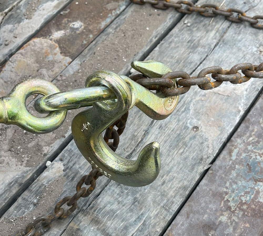 imageMytee Products Heavy Duty Specialty Pro Ratchet Load Chain Binder wGrab Hook ampamp Slip Hook  12quot Grab Hook ampamp 58quot Slip Hook  12quot Grab Hook 15000 Lbs WLL  Chain Binders for Flatbed Truck  4 Pack12 Grab Hook  58 Slip Hook  12 Grab Hook