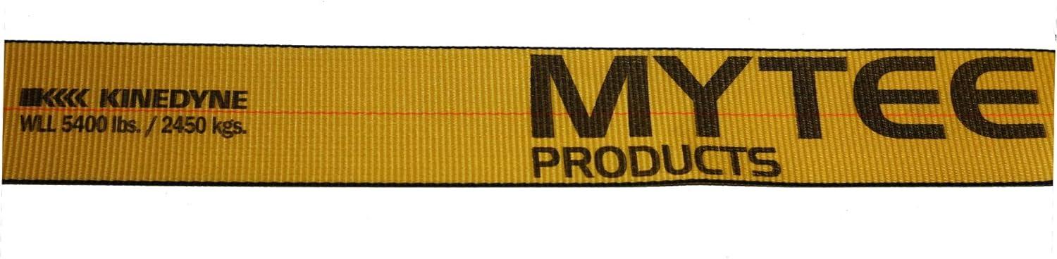imageMytee Products Kinedyne Winch Straps 4quot x 30 Gold Heavy Duty Tie Down wFlat Hooks WLL 5400 lbs  4 Inch Cargo Control for Flatbed Truck Utility Trailer 10 PackYellow
