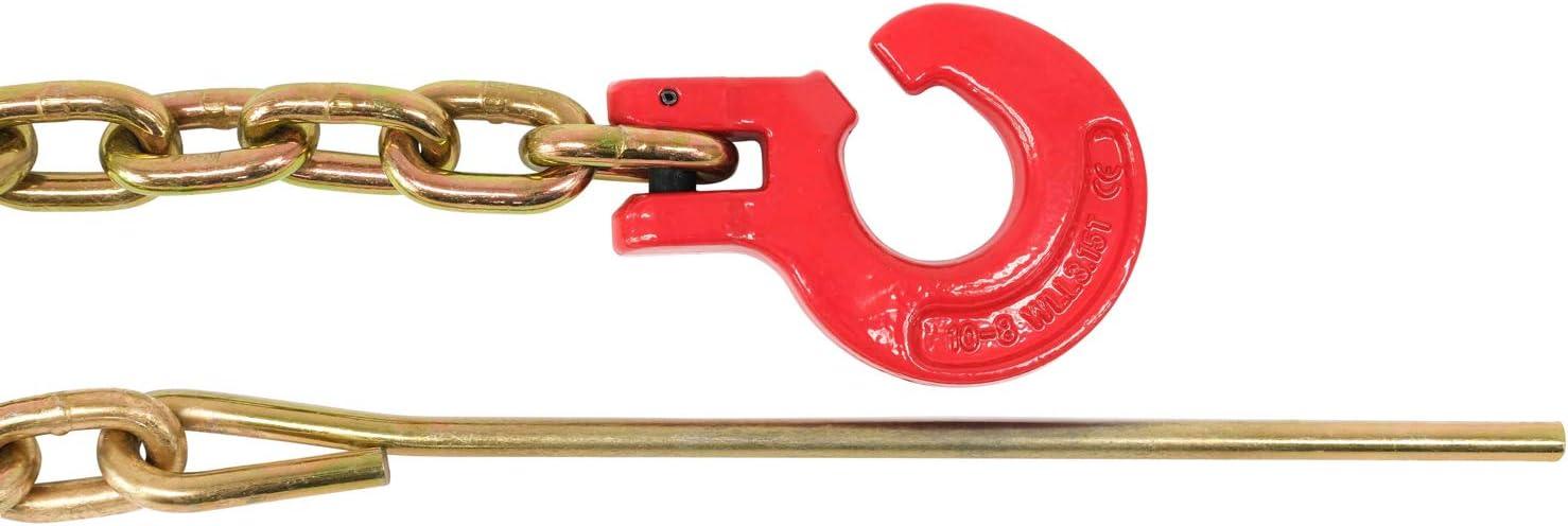 imageMytee Products Winch Choker Chain 516quot x 7 ampamp Choker Hook wSteel Probe Stake 14quot Long Grade G70 Load Limit  2 Ton  Log Forestry Logging Choker Chain 2 Pack38 x 10 w 14 Steel Probe 1 Pack