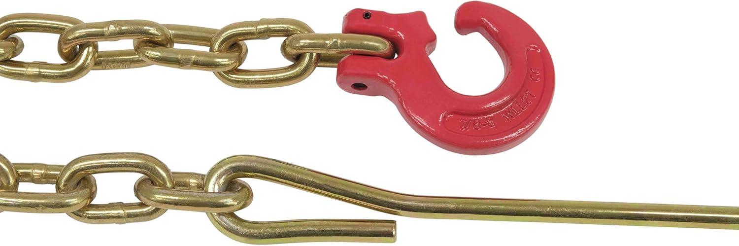 imageMytee Products Winch Choker Chain 516quot x 7 ampamp Choker Hook wSteel Probe Stake 14quot Long Grade G70 Load Limit  2 Ton  Log Forestry Logging Choker Chain 2 Pack516 x 7 w 14 Steel Probe 2 Pack
