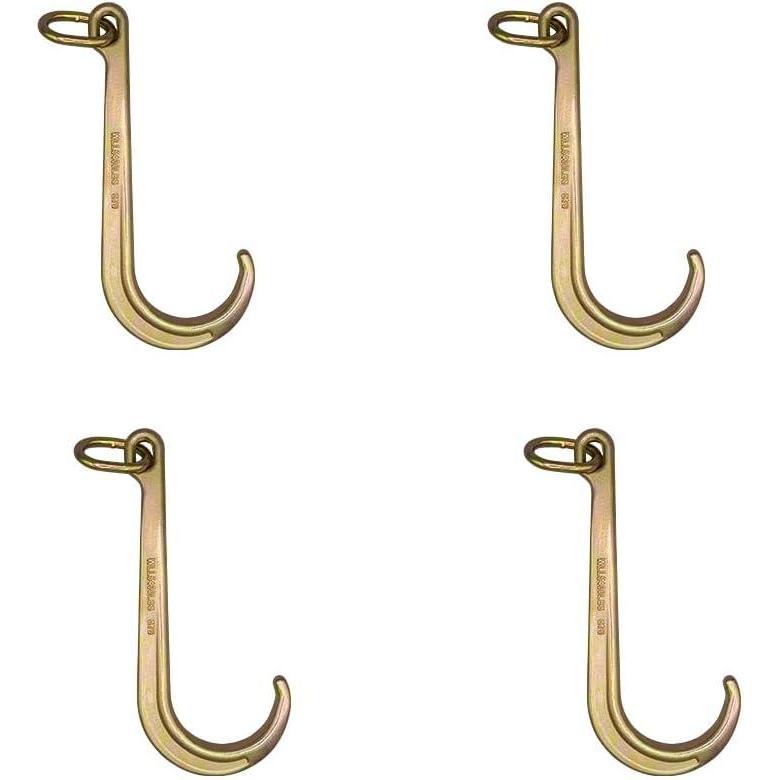 imageMytee Products 2 Pack 15quot Inch J Hook Heavy Duty Grade G70 Tow Axle Strap Wrecker Roll Back Clevis 54004  Pack