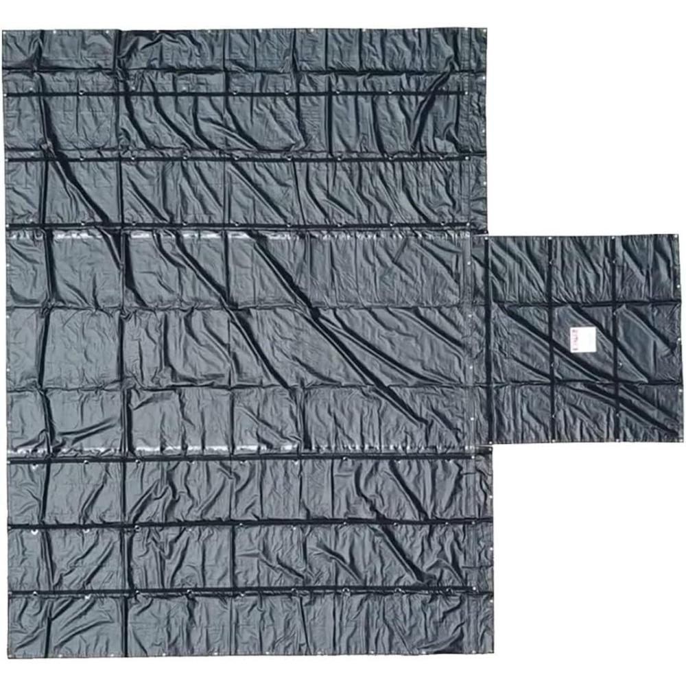 imageMytee Products AirbagParachute Fabric Black Ultra Light Lumber Tarp 20 x 27 6 Drop  14 Oz Vinyl Lumber Tarps for Flatbed Truck ampamp Trailer20 x 27 6 Drop
